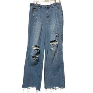 BP. Be‎ Responsible Women's Pants High Rise Wide Leg Denim Blue Size 34
